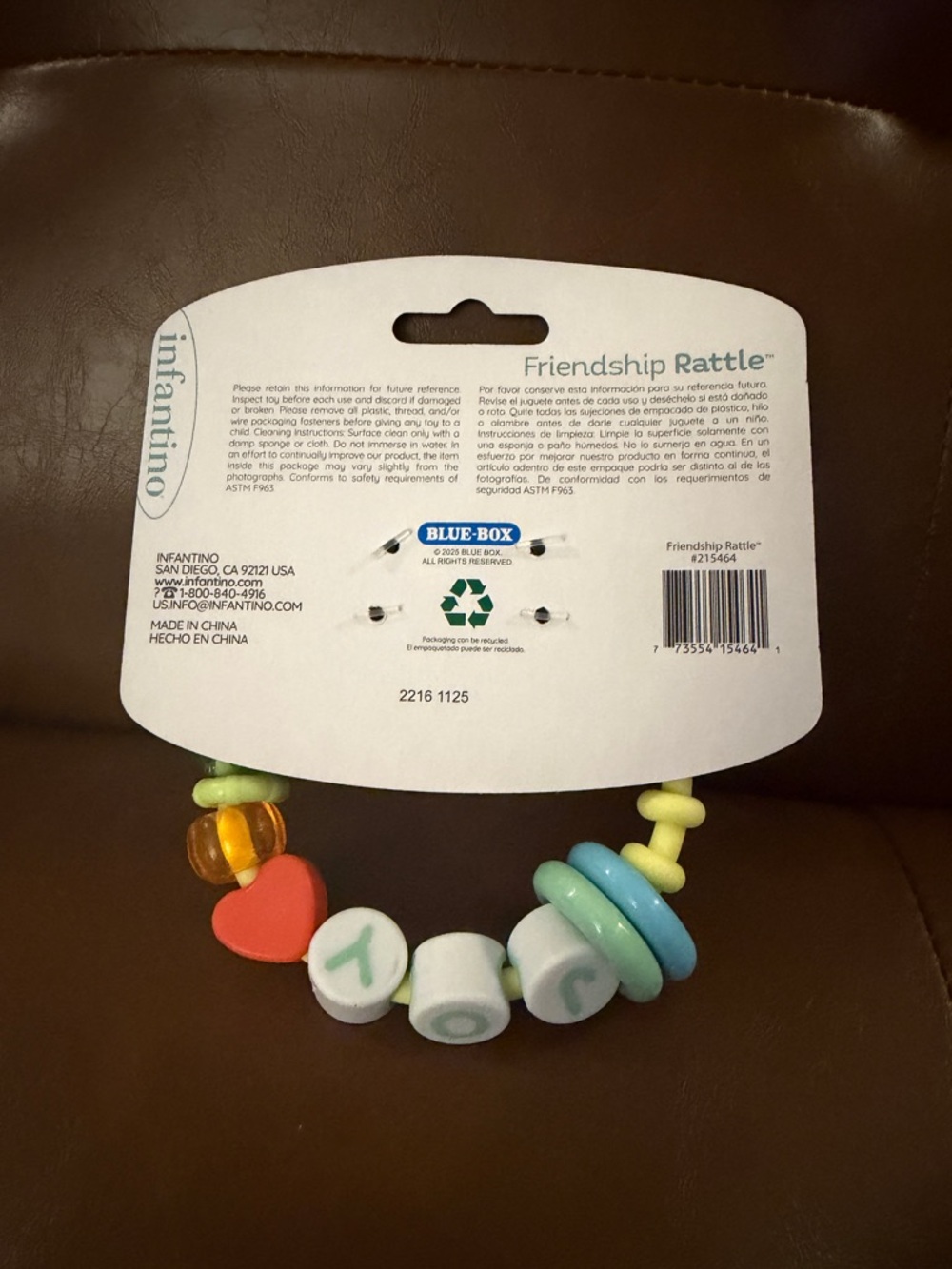 Infantino Bunny Friendship Rattle - Picture 2 of 3